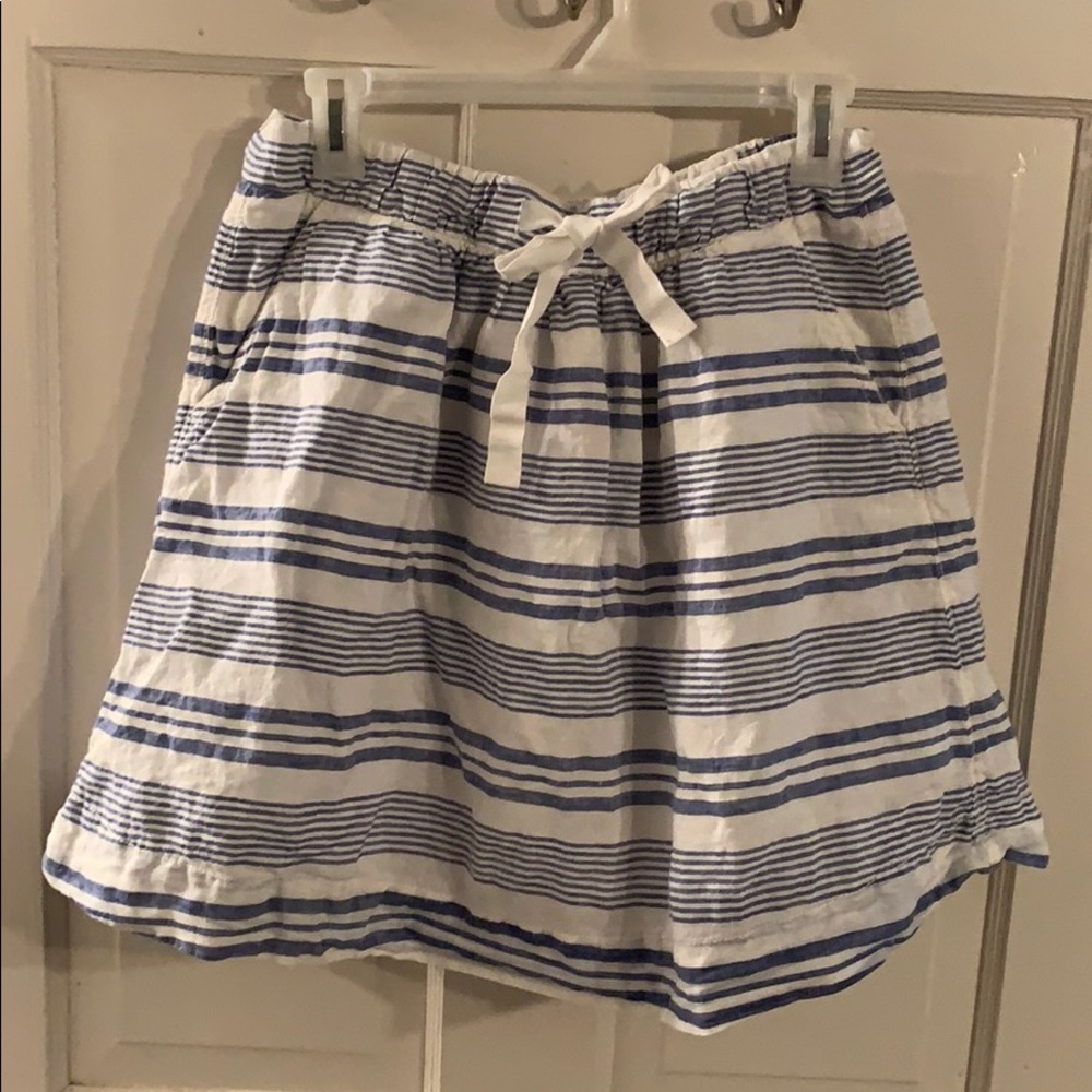 Blue and white striped J.Crew skirt